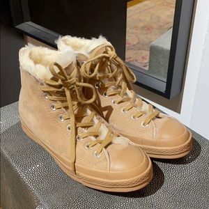 Shearling Converse sneakers